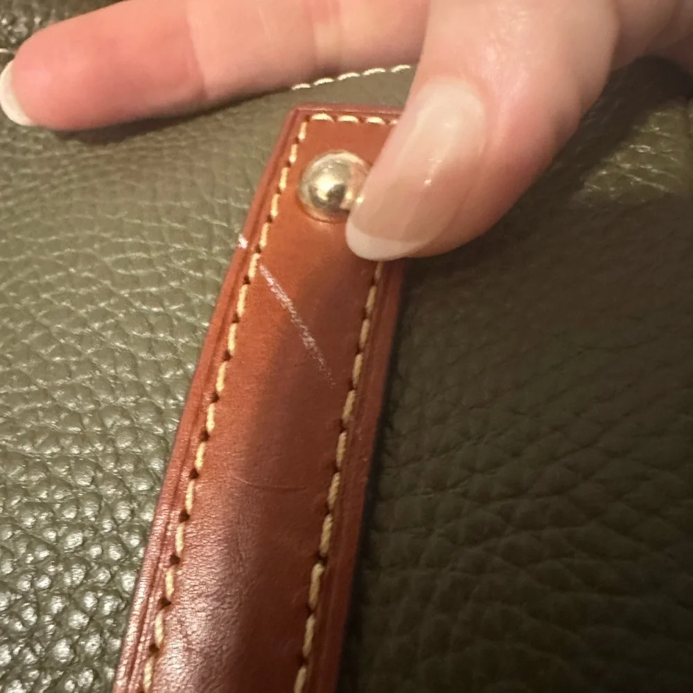 Dooney & Bourke Olive and Tan Hobo Bag - Picture 10 of 16